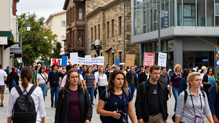Illustration for: Georgia records 5.5 million tourist visits as Kobakhidze government faces two-year protest milestone